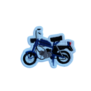 naszywka haft motorynka Romet Pony niebieska.png