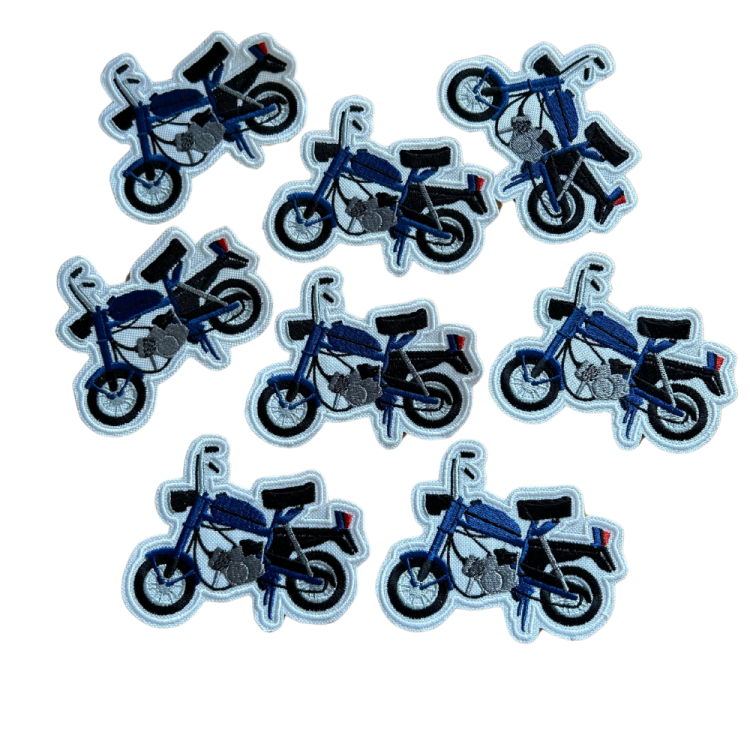 naszywki haft motorynka Romet Pony niebieskie.png