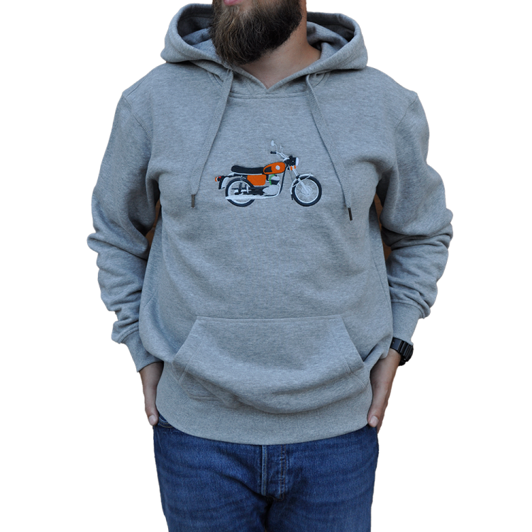 bluza szara typ kangurek zakładana przez głowę z haftem WSK