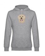 Bluza szara haft głowa labradora- przód