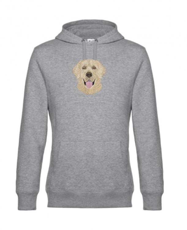 Bluza szara haft głowa labradora- przód