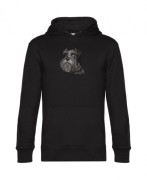 Bluza czarna unisex z haftem sznaucer- przód
