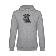 Bluza szara unisex  z haftem sznaucer- przód