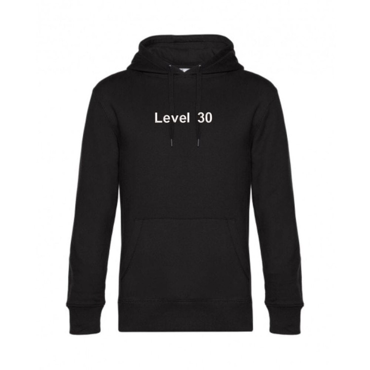 Bluza czarna kangurka haft -Level 30 przód