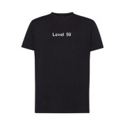 Koszulka czarna z haftem -Level 50 - przód