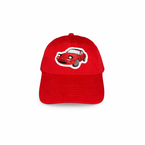 Czapka z daszkiem czerowna z naszywką Mazda.png