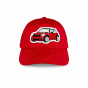 Czapka z daszkiem czerwona z naszywką MINI COOPER.png