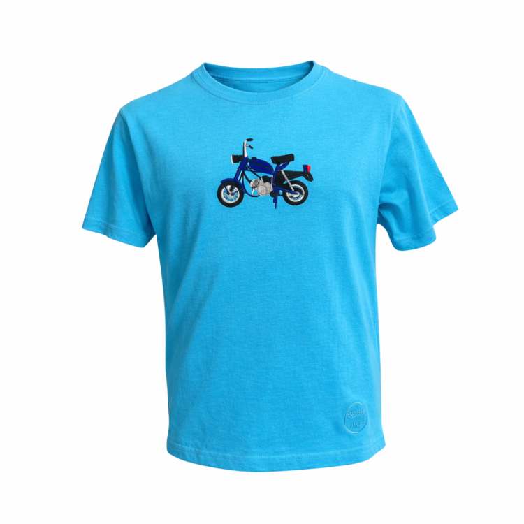t shirt turkus dziecięcy z niebieska motorynką.png