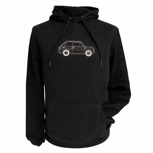 Bluza czarna szkic malucha - haft przód